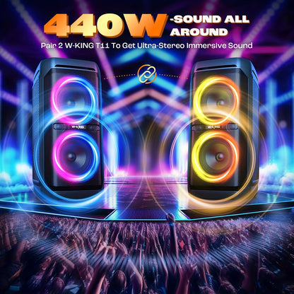 Draadloze Party Speaker – Bluetooth Speaker – Feest Speaker – Outdoor Speaker – Karaoke Speaker – 100W Krachtig Geluid – RGB Verlichting & Ingebouwde Microfoon
