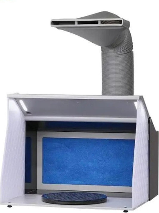 Verf Spuitcabine - Airbrush - Afzuighuis - Afzuiging - Draagbaar - Afzuigslang - Ventilator - 4 Led lichten - 1.90M