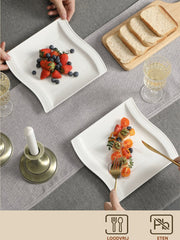 Dinnerware set - 12 persons - Porcelain - 12 pieces - Plate set 12 persons - Plate set 12 pieces - White