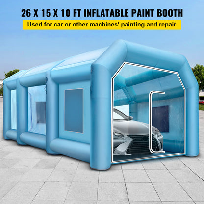 Opblaasbare Spuitcabine – Mobiele Verfcabine – Schildertent – Spuitcabine Auto – Verfspuit Tent – Groot Werkruimte 6x3,5x2,5m – Stevig 210D Oxford Stof Met Ventilatiesysteem
