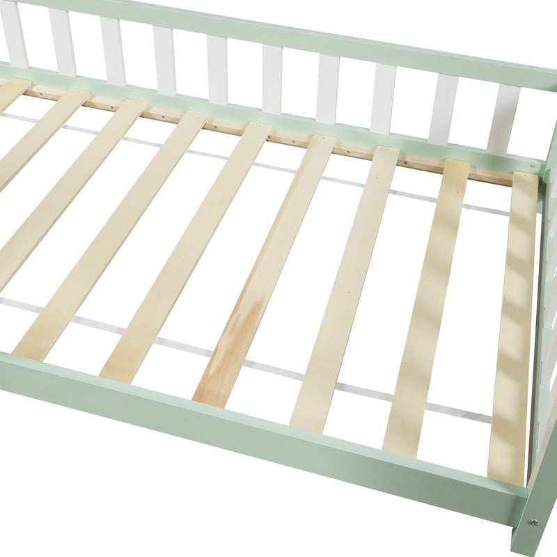 Kinderbed – Kinderbedden – Eenpersoonsbed – Hoogslaper – Stapelbed – Huisstijl Design – Valbeveiliging – 120 x 200 cm – Houten Frame
