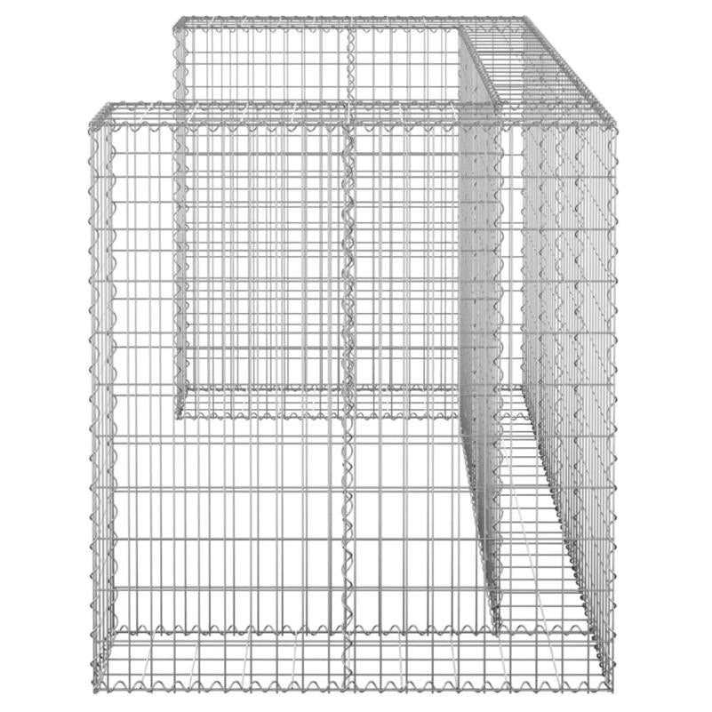 Afvalbak Buiten – Buitenprullenbak – Afvalemmer – Vuilnisbak – Afvalton – Gegalvaniseerd Staal – 180x100x110 cm – Weerbestendig & Afsluitbaar
