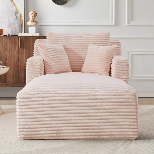 Bedbank – Chaise Longue – Slaapbank – Zitzetel – Sofa Bed – Corduroy Bekleding – Pluche Katoenen Vulling – Inklapbaar Design – Zonder Montage