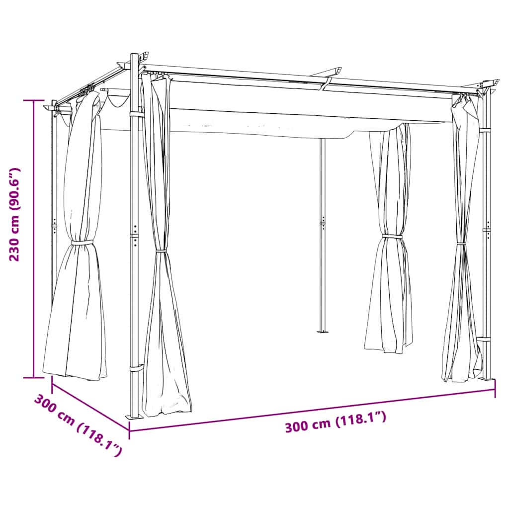 Tuinscherm – Balkonscherm – Privacyscherm – Windscherm – Scheidingswand – Water- en UV-bestendig – 3x3 Meter