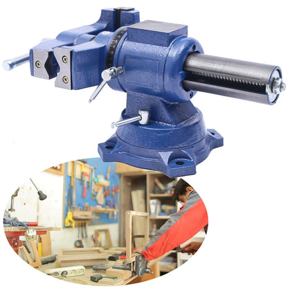 Bankschroef – Werkbankschroef – Tafelbankschroef – Draaibare Klem – Gietijzeren Klem – 360° Rotatie – Spanwijdte 100 mm