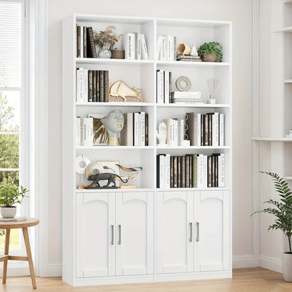 Boekenkast – Boekenkast – Opbergrek – Displayrek – Houten Plank – Wit – Groot Formaat 115x27x185,5 cm – Stevig MDF Met Anti-Valbeveiliging