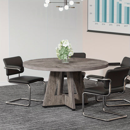 Eettafel – Dinertafel – Tafeltje – Keukentafel – Ronde Tafel – 119 cm Diameter – Ruimtebesparend MDF & Spaanplaat