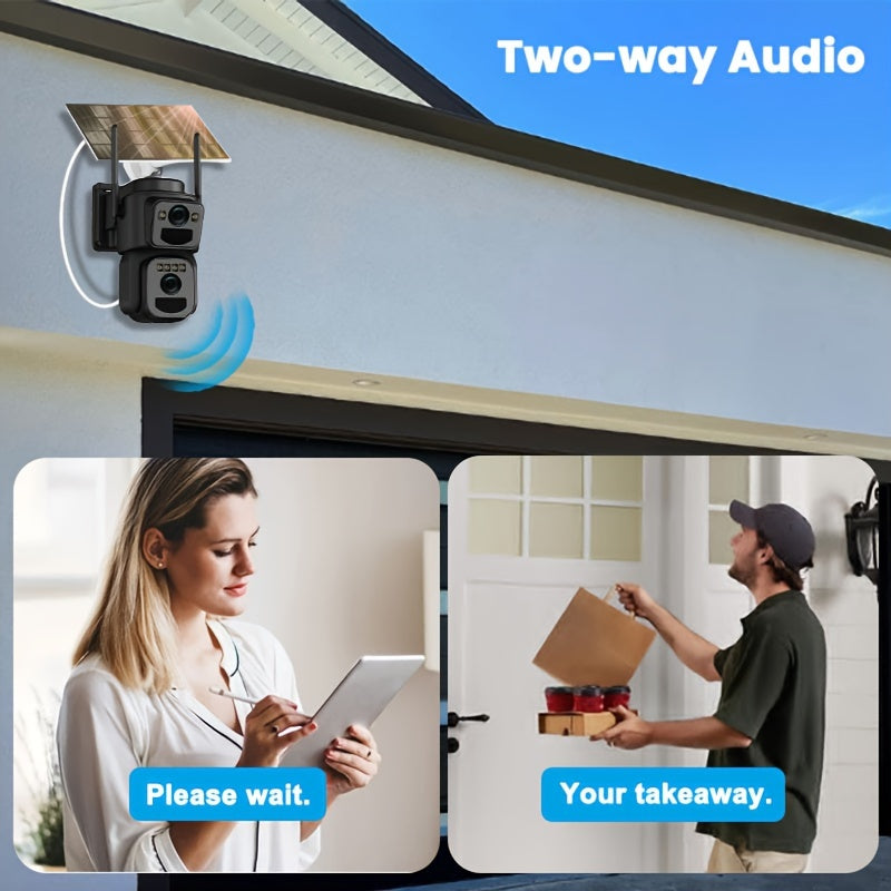 Draadloze Beveiligingscamera – Solar Camera – Buiten Camera – Surveillance Camera – Wifi Camera – 355° Draaibaar – Full-Color Nachtzicht Met 2-Weg Audio