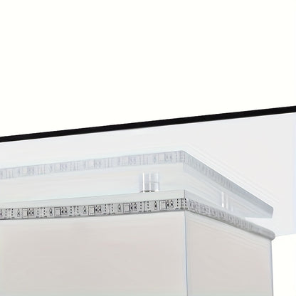 Salontafel – Koffietafel – Woonkamertafel – Bijzettafel – Salontafel met wieltjes – Hoogglans glas – Zwart metalen frame – Mobiel en compact design