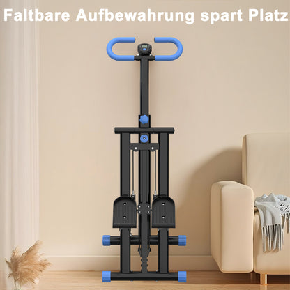 Mini Stepper – Fitness Stepper – Hometrainer – Aerobic Step – Traploper – Verstelbare Weerstand – Inklapbaar Compact – Roestvrij Staal Met Antislip Platforms