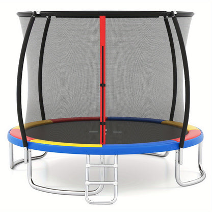 Trampoline – Springmat – Kindertrampoline – Tuintrampoline – Veiligheidsnet – Ronde Trampoline – Stevig Frame met Ladder – Veerkussen & Windbestendig