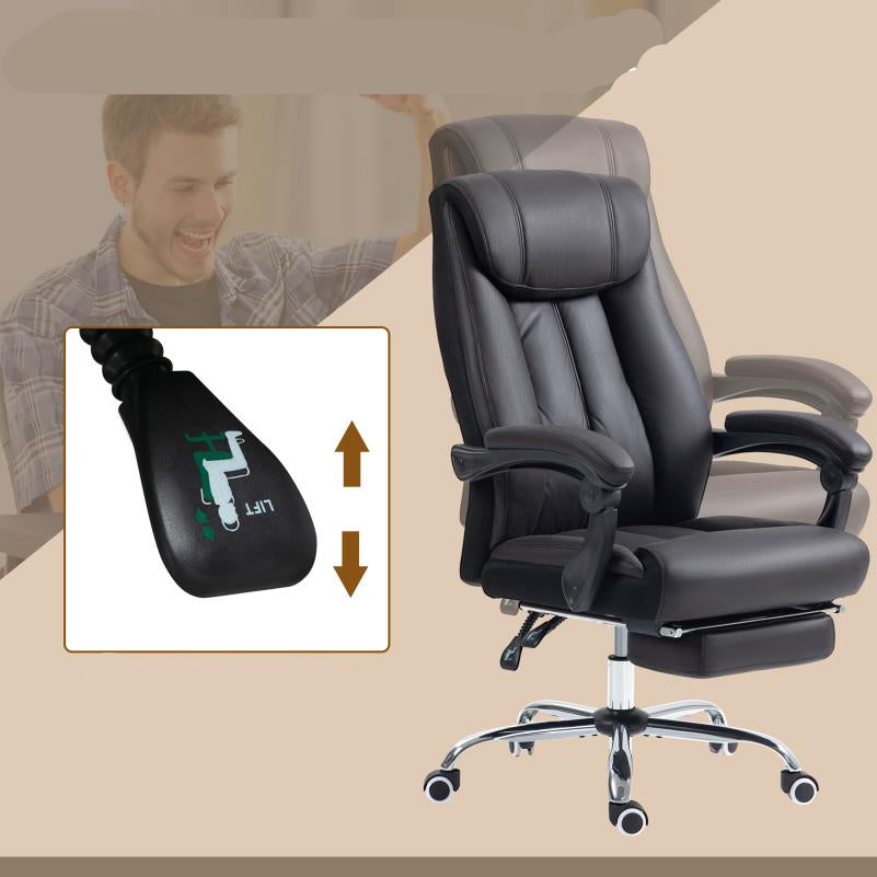 Bureaustoel – Ergonomische Stoel – Office Chair – Draaistoel – Bureaustoelen – Verstelbare Rugleuning 145° – Metalen Frame – Max. 120 kg – Zwart