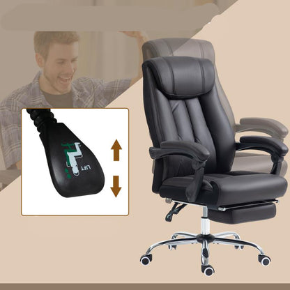 Bureaustoel – Ergonomische Stoel – Office Chair – Draaistoel – Bureaustoelen – Verstelbare Rugleuning 145° – Metalen Frame – Max. 120 kg – Zwart