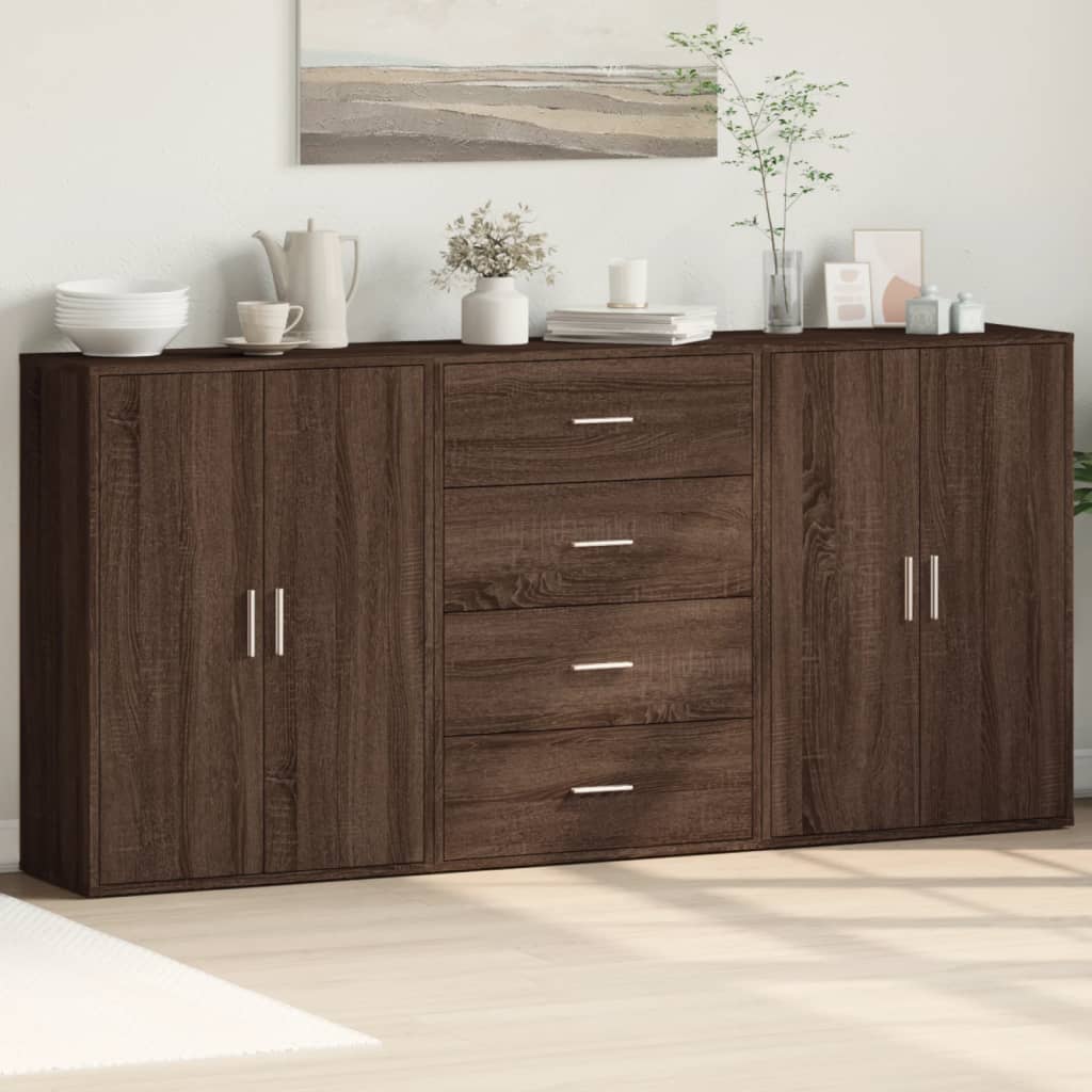 Dressoir – Ladekast – Opbergkast – Woonkamerkast – Kast – Beton Grijs – Robuust Materiaal – Veel Opbergruimte