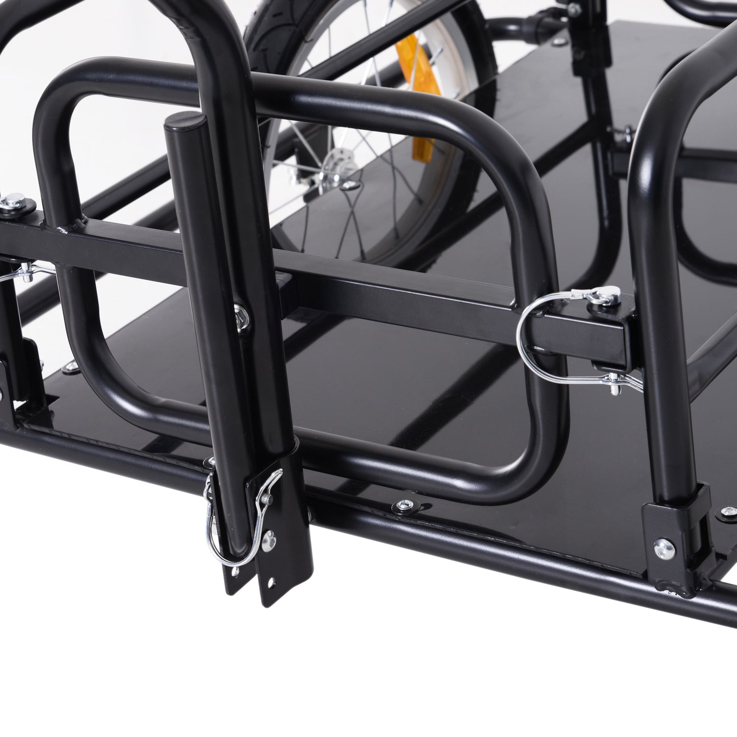 Bicycle Trailer Folding Cargo Trailer with Coupling, Coupler & Reflectors Transport Cart Up to 40 Kg Loadable, Transport Trailer Trailer for Camping, Shopping, Moving 155 X 71.5 X 77 Cm