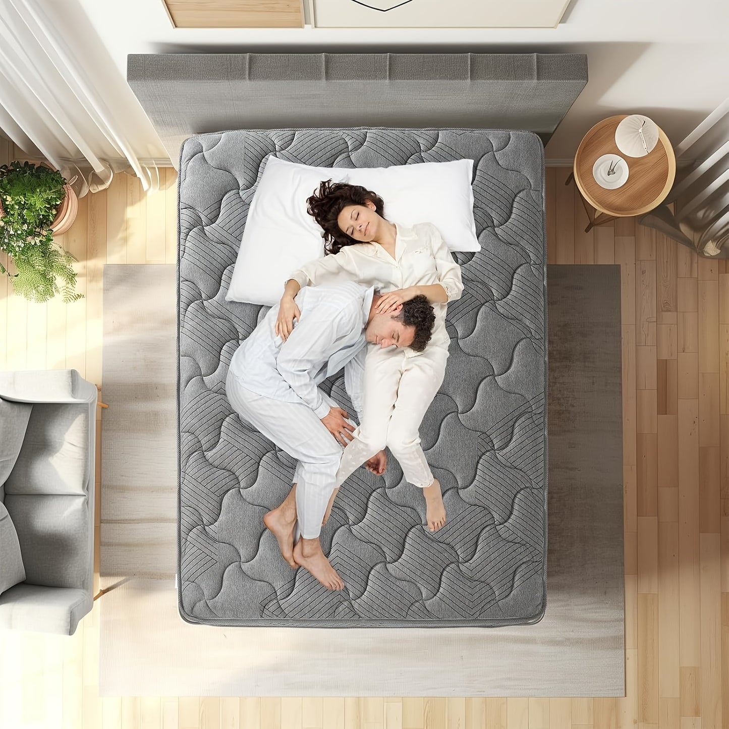 Matras – Pocketveringmatras – Tweepersoonsmatras – 7-Zones Matras – Stevig Matras – 140x200 cm – H3 Stevigheid – 21 cm Hoogte