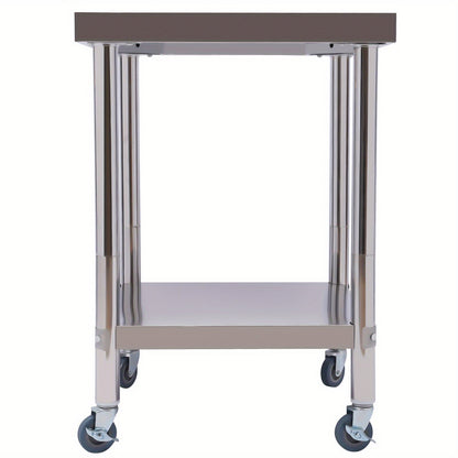Werktafel – Werkbank – RVS Tafel – Keukentafel – Opbergbank – 60x60 cm – Roestvrij Staal – Draagvermogen 300 kg