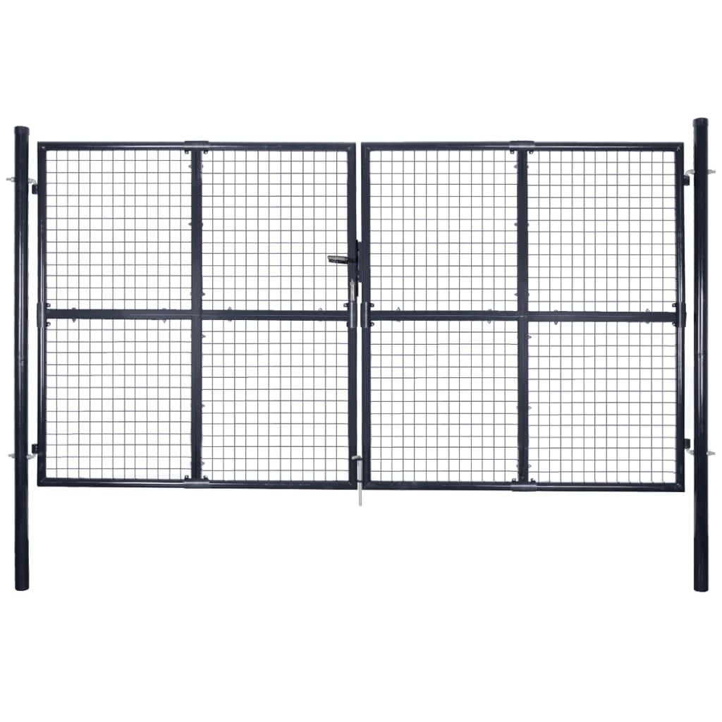 Tuinpoort – Tuindeur – Hek – Afsluithek – Poort – Gegalvaniseerd Staal – 175 cm Hoogte – Roestbestendig Met Slot En Sleutels