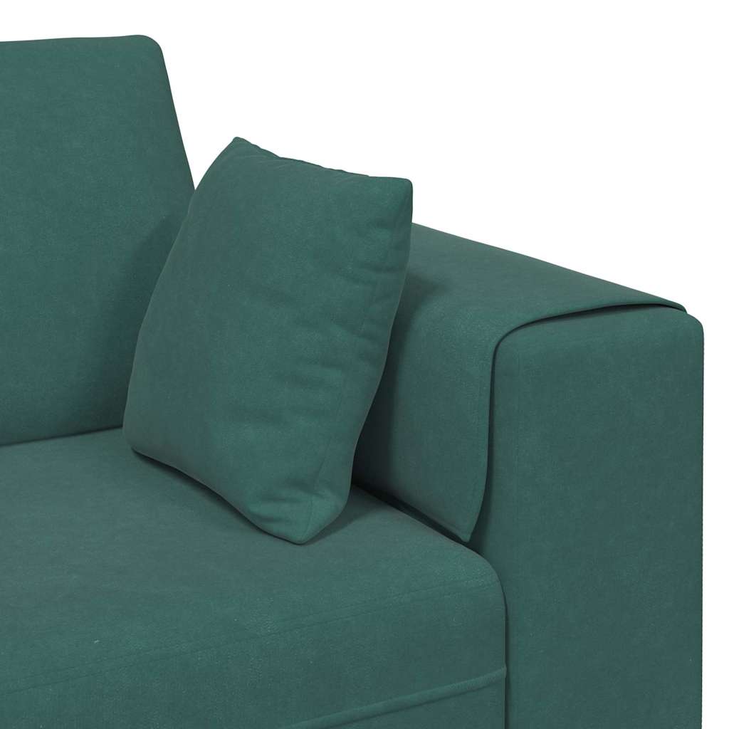 Velvet Bank – Fluwelen Sofa – Zitbank – Loungebank – Slaapbank – Zacht Fluweel – Stevig Houten Frame – Turquoise Zonder Ottoman