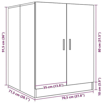 Wasmachinekast – Opbergkast – Wasmachineombouw – Wasmachine Meubel – Wasruimte Organizer – Compact En Ruimtebesparend – Hoogwaardig Waterafstotend Materiaal