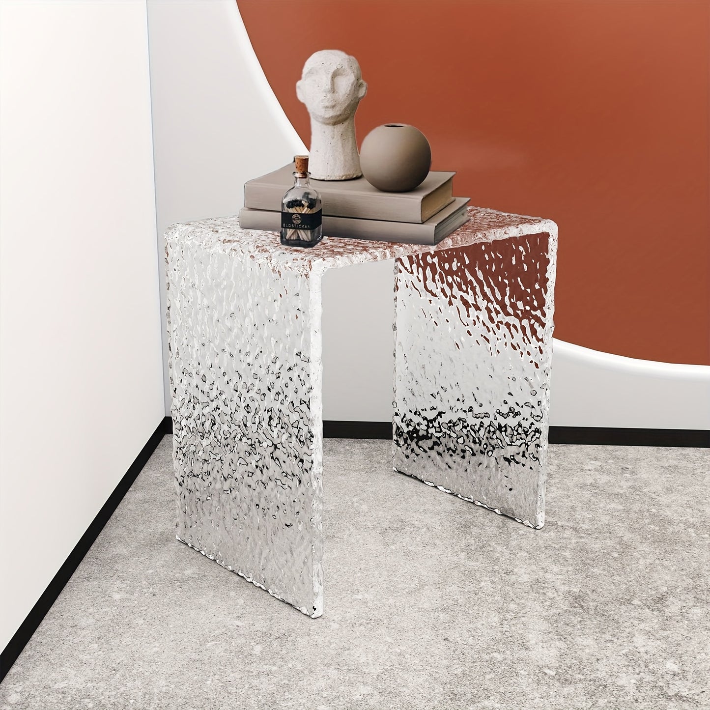 Bijzettafel – Side Table – Salontafel – Nachtkastje – Banktafel – Transparant Acryl – Compact & Stevig – 42x40x29 cm