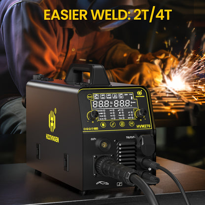 Lasmachine – Lasmachine 4-in-1 – Snijmachine – Gasbeschermd Lassen – Zelfbeschermend Lassen – Digitaal Display – 220V Europese Stekker – Mat Zwart Design