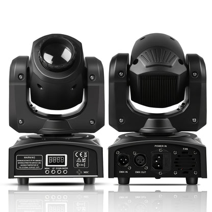 2 PACK Of120W LED Moving Head Light RGBW 8 Gobo Beam Multi Pattern DMX Suitable for Djs, Discos, Nightclubs, Ktvs, Bars, Theatres, Arcades, Parties