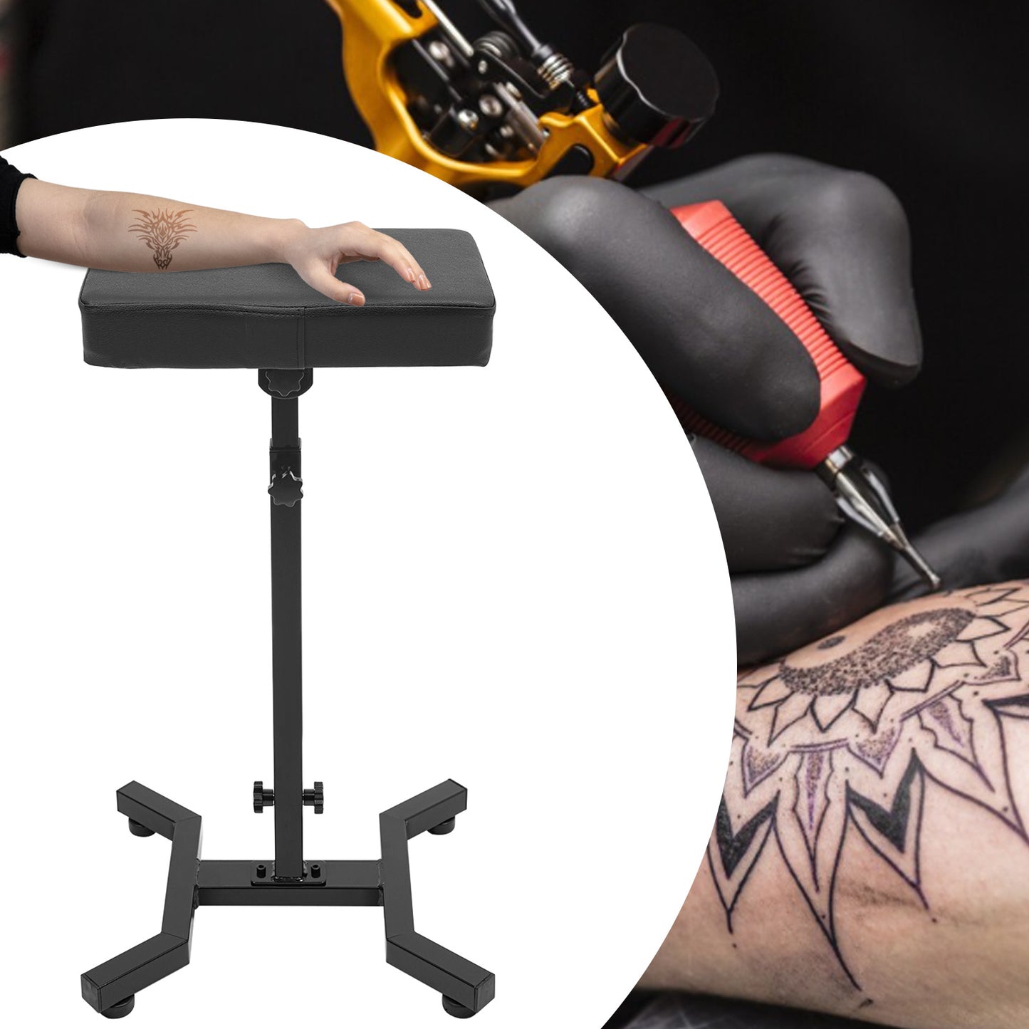 Free Standing Arm & Leg Rest Stand, Height Adjustable Armrest Stand, Portable Armrest Rack used in beauty salons, nail salons, hair salons, studios, home
