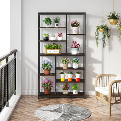 Ronde Eettafel – Rond Tafel – Eetkamertafel – Keukentafel – Kleine Tafel – Wit Met Rustiek Bruin – 120 cm Diameter – MDF Met Massief Houten Poten