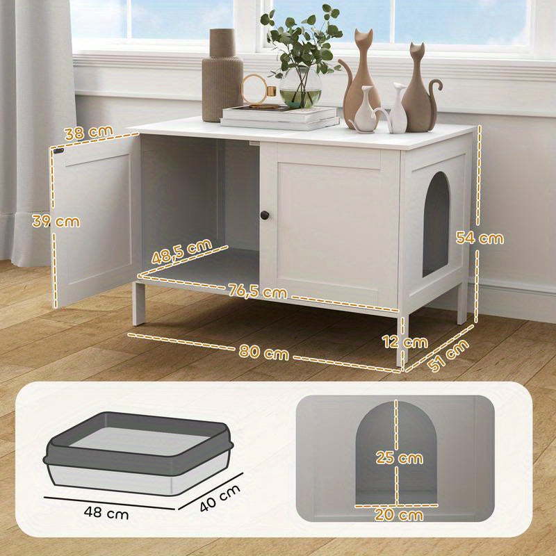 Kattenbakmeubel – Kattenkast – Kattenbak Kast – Kattenhuis – Kattenbak Cabinet – Stijlvol Design – Duurzaam Materiaal