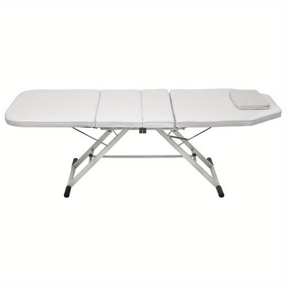 Massagetafel – Behandeltafel – Behandelbank – Massagebed – Schoonheidstafel – Inklapbaar – Hoogwaardig Schuim – Verstelbare Hoogte – Wit