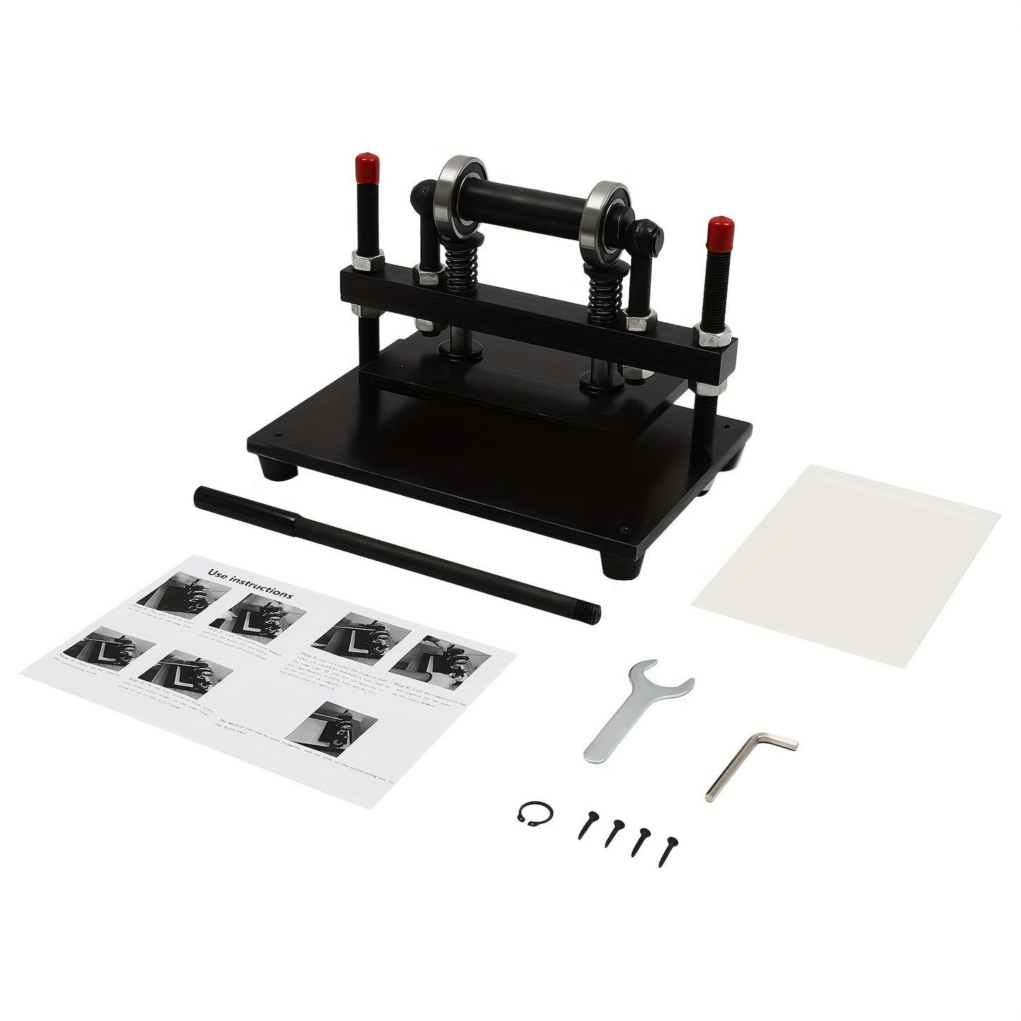 Leren Snijmachine – Handmatige Stansmachine – Embossing Machine – Press Cutter – Faux Leather Cutter – Zwart – Verstelbare Druk – Stabiele Constructie