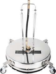Hogedrukreiniger - Dia.45 cm - Roterende Oppervlaktereiniger - Max.4000PSI - Hogedrukreiniger Stoom - 304 RVS - Roterend Mondstuk en Borstelhaar - Zilver