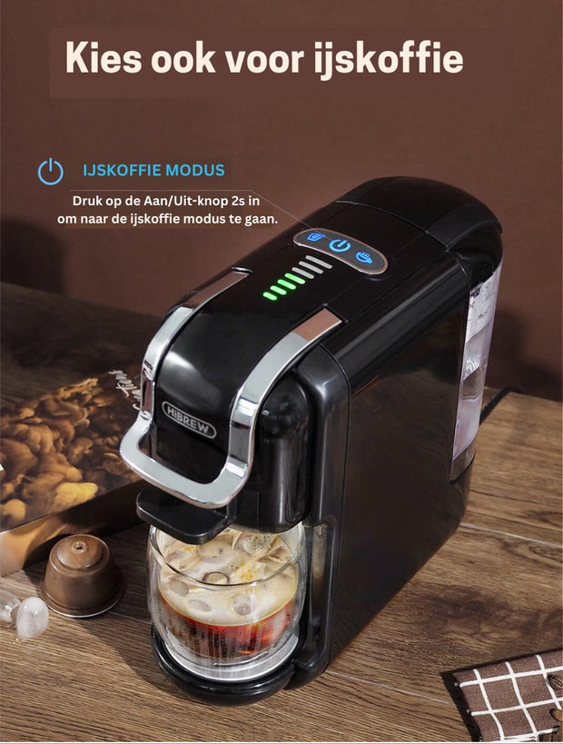 Coffee Machine - Nespresso Coffee Machine - Espresso - Maker - Iced Coffee - 5 in 1 - Black