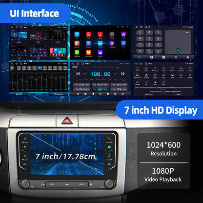 Android 14 Autoradio – Multimedia Systeem – Carplay Speler – Navigatie Radio – AHD Camera Inclusief – 7 Inch IPS Touchscreen – 4GB RAM 64GB Opslag