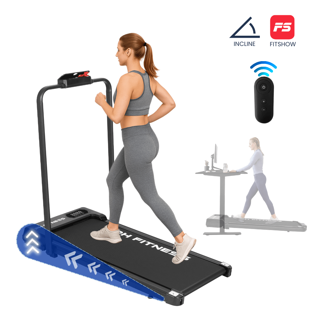 Loopband – Walking Pad – Wandelband – Hardloopband – Treadmill – Inklapbaar Design – 1,3 PK Motor 1-8 km/u – Max. 120 kg Met Bluetooth & LCD Display