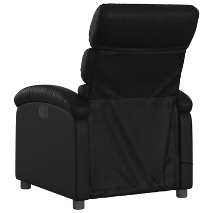 Massagestoel – Relaxfauteuil – Shiatsu Stoel – Massagestoel – Verstelbare Zitplaats – Zwart Kunstleer – 6 Vibratiepunten – Handmatige Rugleuning 135°