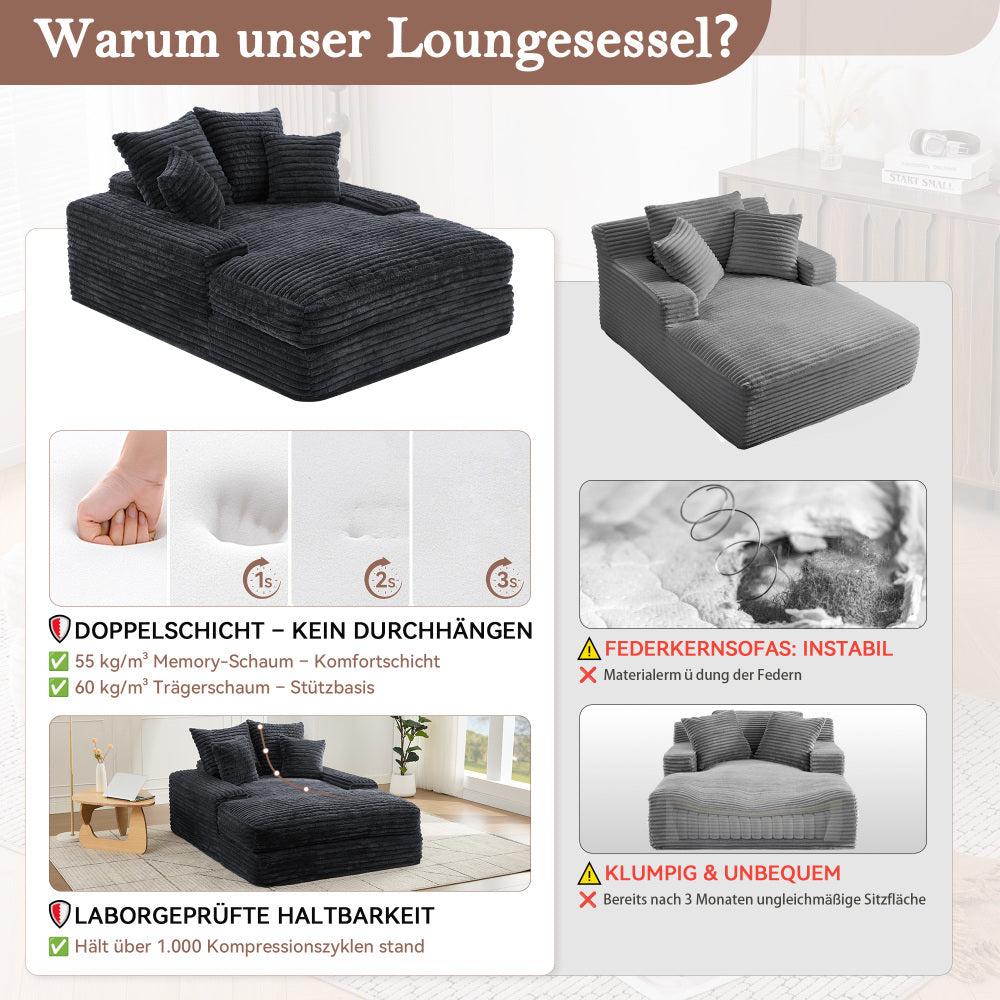 Slaapbank – Bedbank – Sofa Bed – Zetelbed – Bedbank Met Kussen – Memory Foam Comfort – Luxe Fluweel Bekleding – Grijs – Inclusief 4 Kussens – Direct Gebruiksklaar