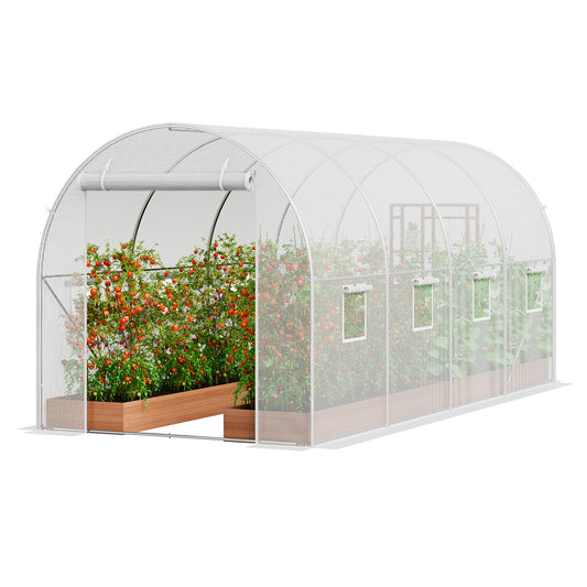 Walk-in Kweekkas – Serre – Tuinkas – Groentekas – Plantenkas – Ruim 4,5x2,1x2,1m – Gegalvaniseerd Stalen Frame – Waterdichte UV-bestendige PE Hoes