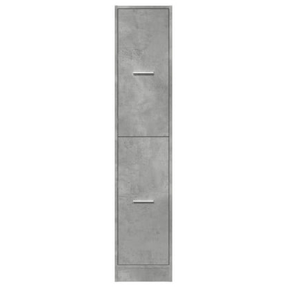 Badkamerkast – Medicijnkastje – Spiegelkast – Opbergkast – Kolomkast – Modern Grijs – 30x41x144 cm – Hout & MDF – Ruimtebesparend – Eenvoudige Montage