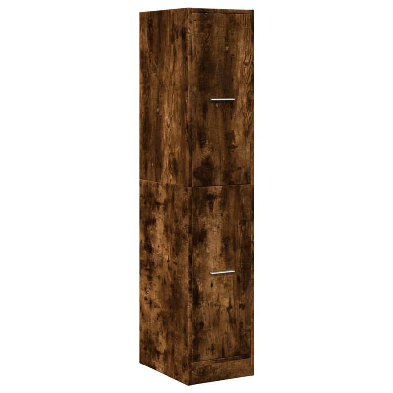 Apothekerskast – Medicijnkast – Opbergkast – Keukenkast – Badkamerkast – Gerookt Eikenhout – Compact 30x41x144,5 cm