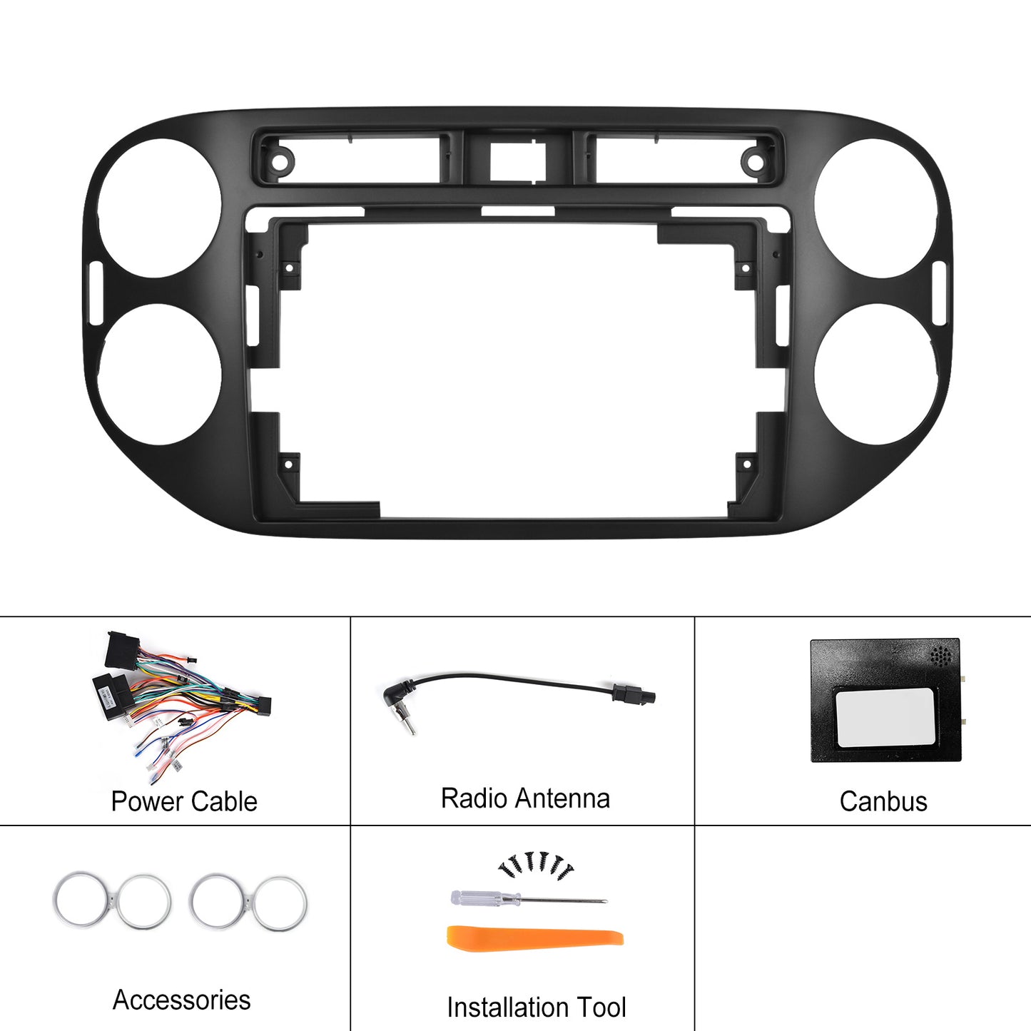 Autoradio Tiguan – Multimedia Unit – Android Head Unit – Navigatiesysteem – Achteruitrijcamera – 9 Inch Scherm – Draadloos CarPlay & Android Auto