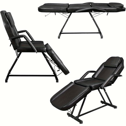 Behandelstoel – Behandelbank – Massagetafel – Gezichtsbed – Salonstoel – Wit – Ergonomisch Ontwerp – Stevig Metalen Frame