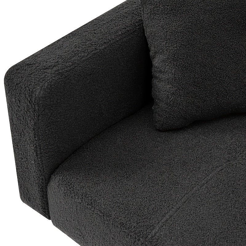Slaapbank – Bedbank – Schlafsofa – Sofa Bed – Bedbank Met Verstelbare Rugleuning – Ruimtebesparend Design – Zwarte Stof – Gouden Poten – Opbergruimte Onder Zitting – Comfortabele Katoenen Vulling