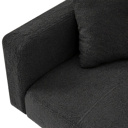 Slaapbank – Bedbank – Schlafsofa – Sofa Bed – Bedbank Met Verstelbare Rugleuning – Ruimtebesparend Design – Zwarte Stof – Gouden Poten – Opbergruimte Onder Zitting – Comfortabele Katoenen Vulling