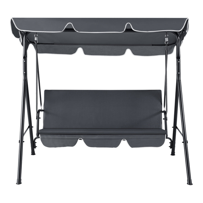Tuinschommelbank – Schommelbank – Hollywoodschommel – Verandaschommel – Hangbank – 3-Zits – Gepoedercoat Staal – Waterafstotende Polyester Bekleding