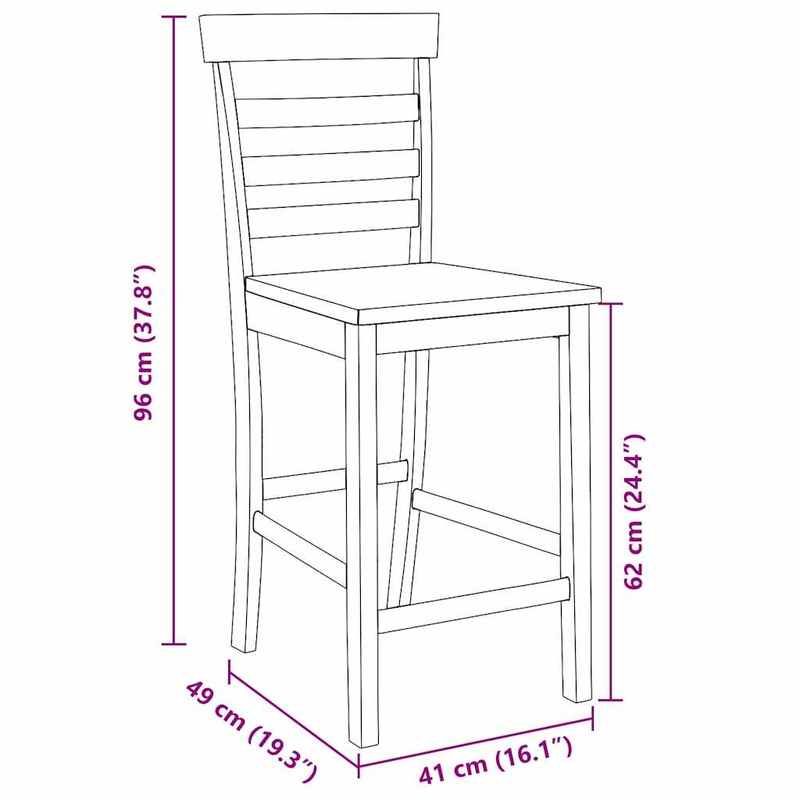 Barstoel – Barkruk – Barstoelen – Keukenstoel – Barkrukken – Set Van 2 – Wit – Massief Hout – Met Rugleuning – Eenvoudig In Elkaar Te Zetten