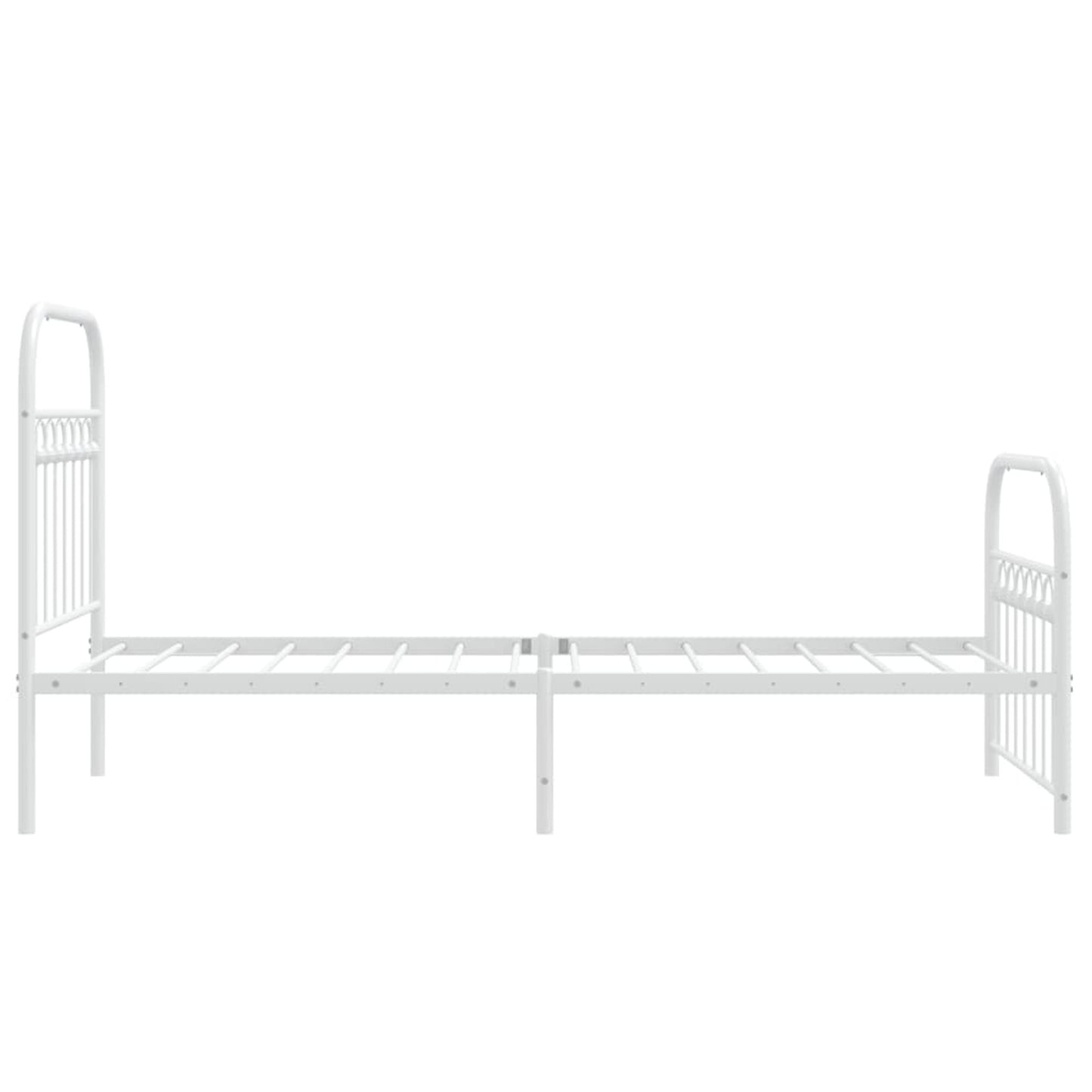 Bedframe – Bed – Eenpersoonsbed – Kinderbed – Slaapkamerbed – Met Hoofd- En Voetbord – Stevig Metaal – Compact 75x190 cm