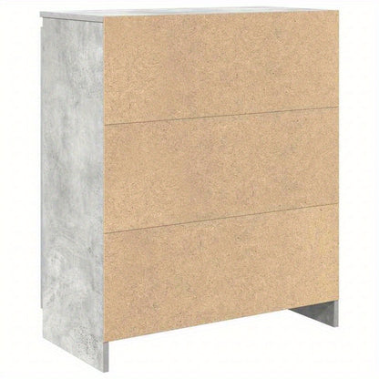 Sideboard met lade 71x35x84cm chipboard concrete gray Practical and removable