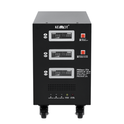 PROAVR-25K Automatische Driefasige Spanningsstabilisator – 25.000 VA (25 kVA), ±3% Nauwkeurigheid, Professionele Industriële Spanningsregelaar